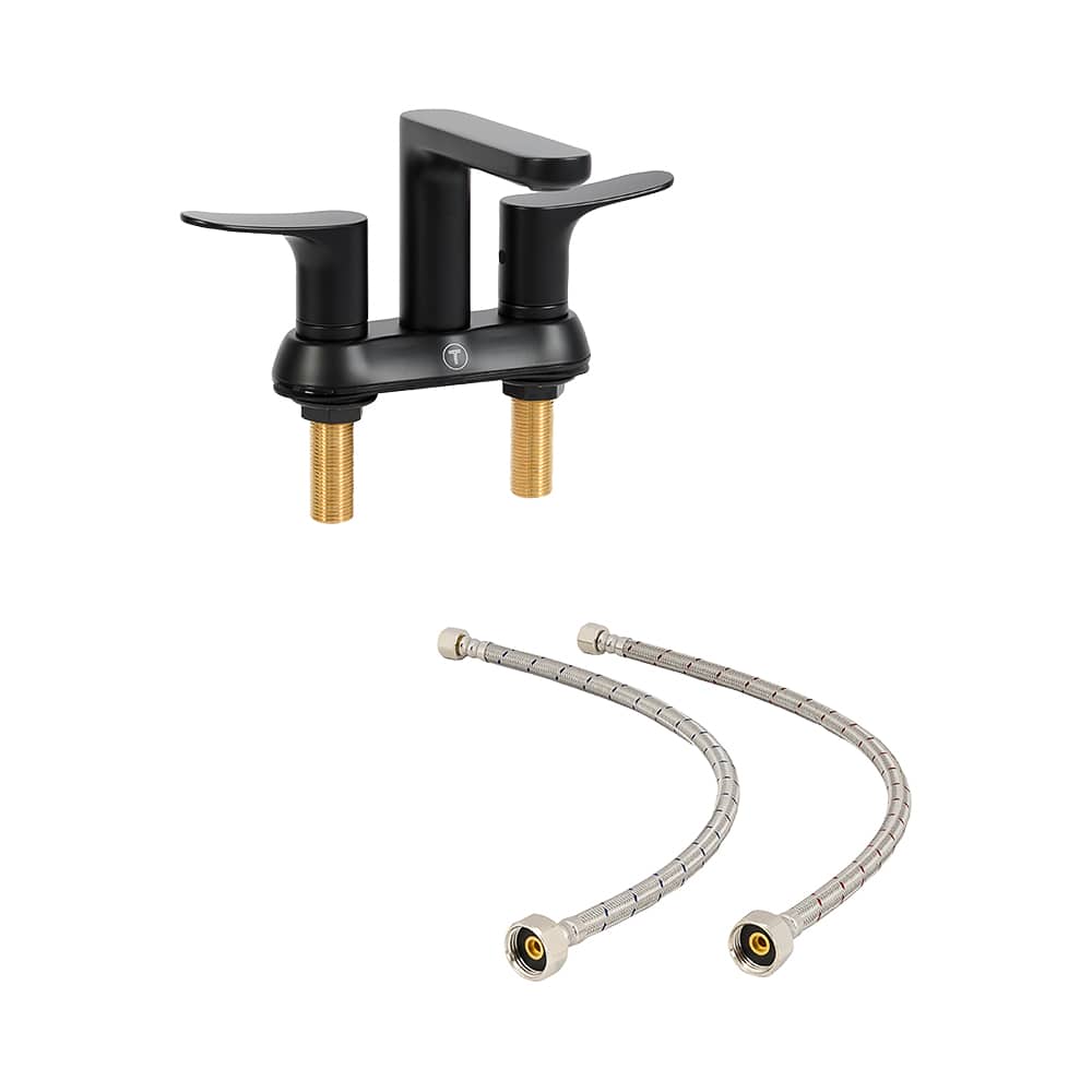 Robinet de lavabo 2 poignées Roberto noir TASSILI SUPRA