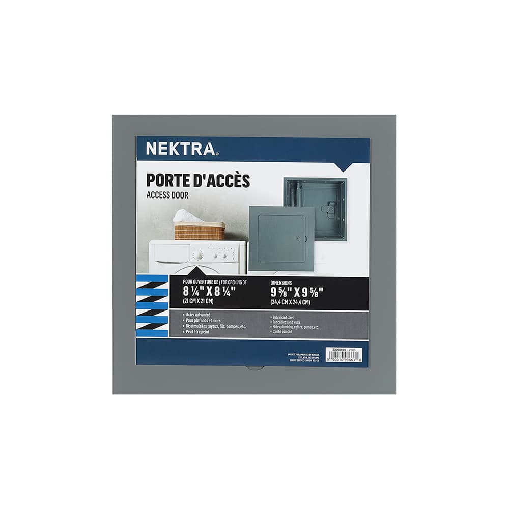 NEKTRA Galvanised Steel Access Door 8&nbsp;1/4 in. x 8&nbsp;1/4 in. Grey