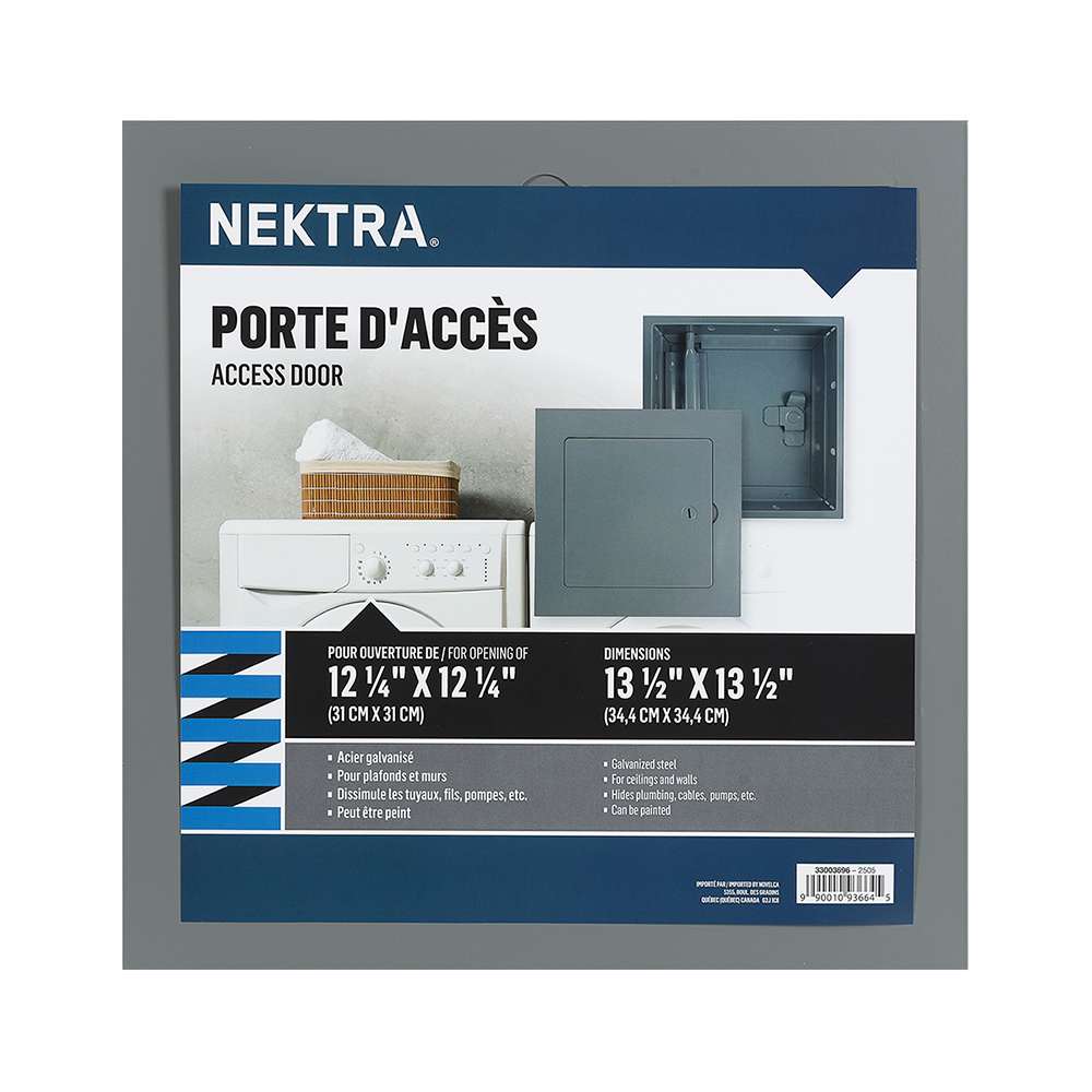 NEKTRA Galvanised Steel Access Door 12&nbsp;1/4 in. x 12&nbsp;1/4 in. Grey