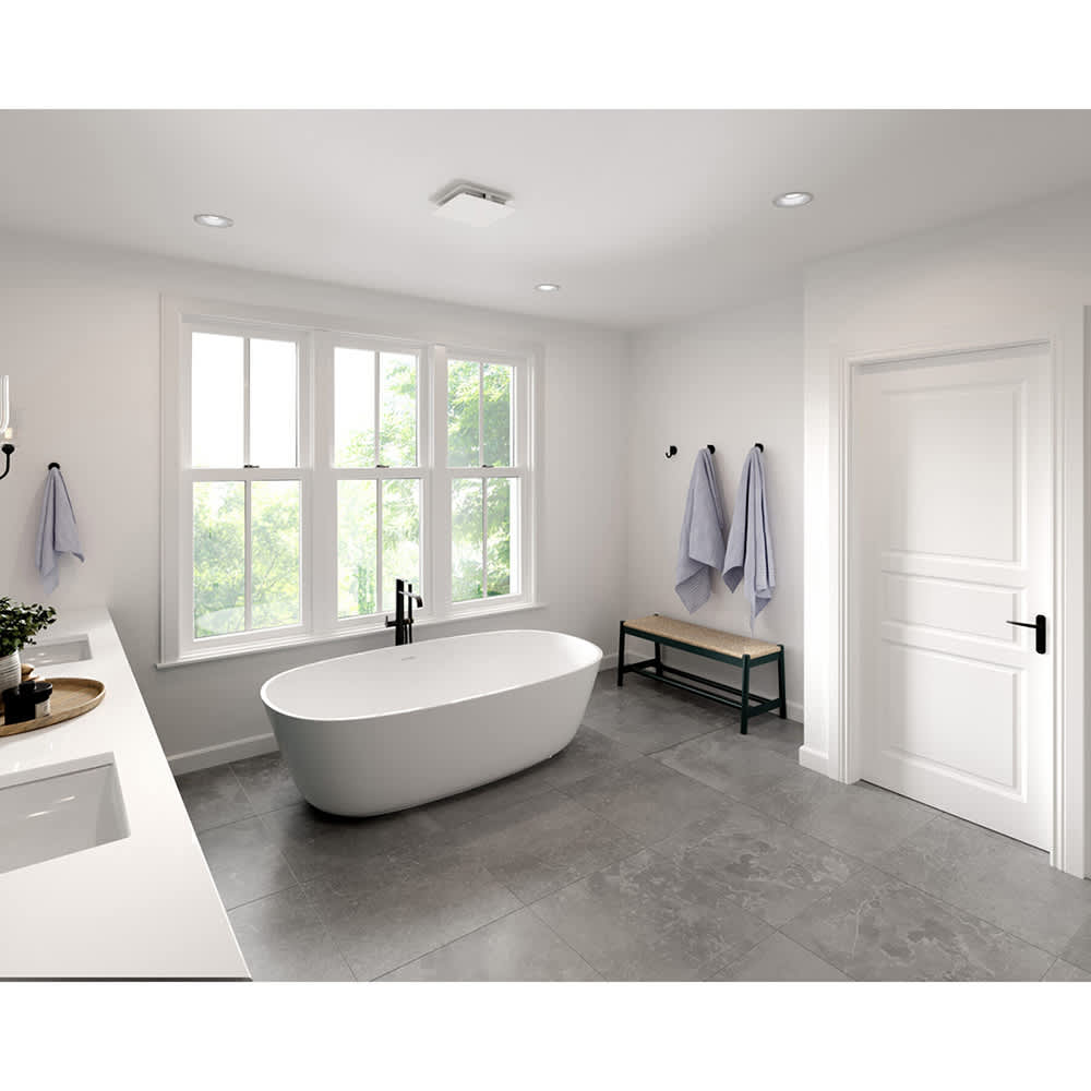 Ventilateur de salle de bains avec éclairage DEL 60&nbsp;pi³/min