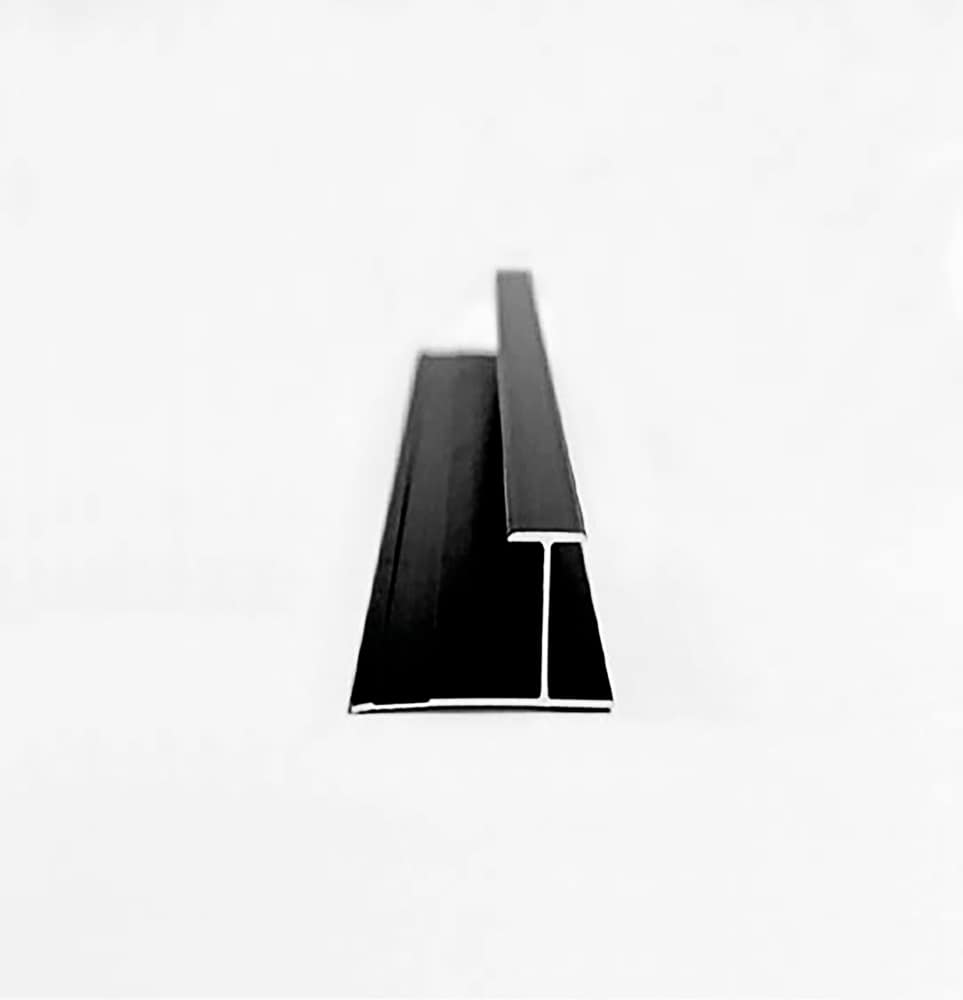 Moulure de joint plat noire pour panneau mural de douche WPC 96&nbsp;po CHIDACA