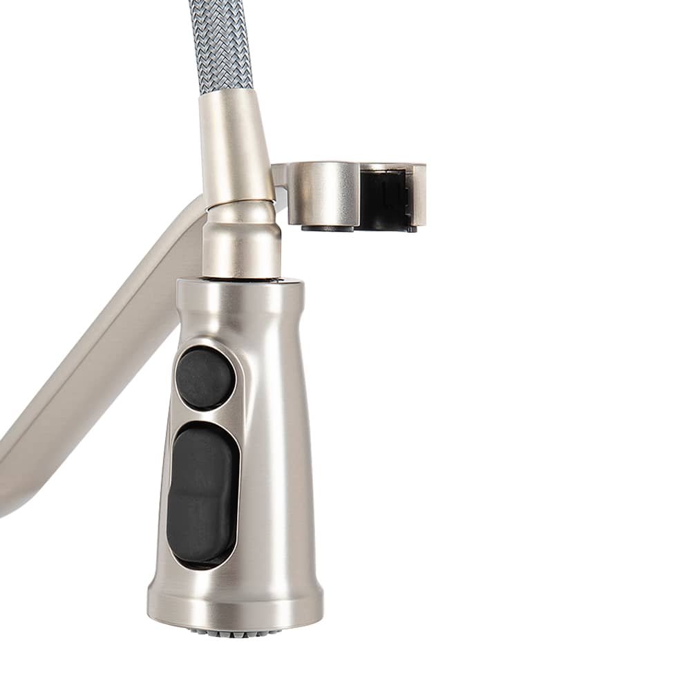 Robinet de cuisine à douchette rétractable 1 poignée Nolia acier brossé MOEN