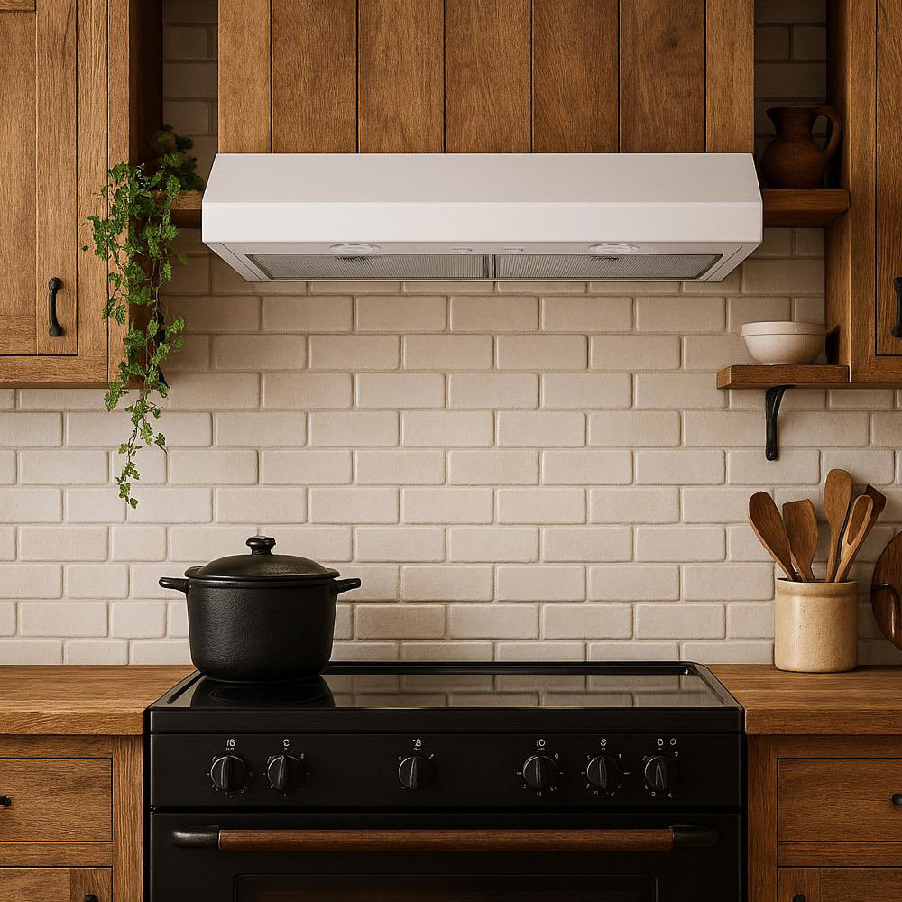 Hotte de cuisine Diablo 30 po blanche 250&nbsp;pi³/min NEKTRA