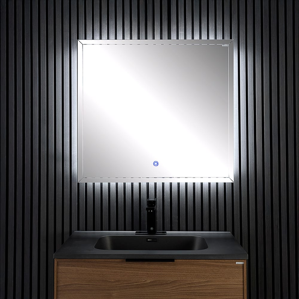 Miroir lumineux à DEL Abygaelle 31&nbsp;1/2&nbsp;po&nbsp;x&nbsp;29&nbsp;1/2&nbsp;po TASSILI SUPRA