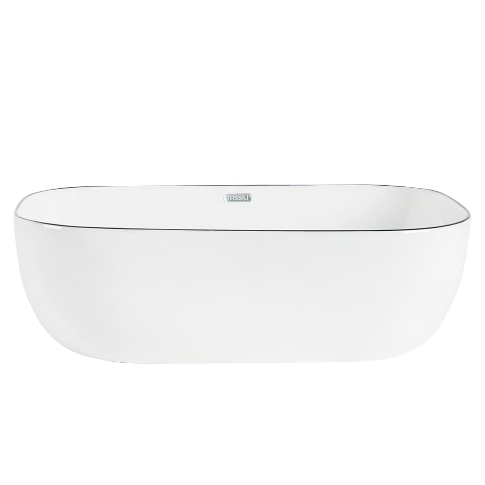 TASSILI SUPRA Alba Rectangular Porcelain Wash Basin White 18 5/16 in. x 12 5/8 in.