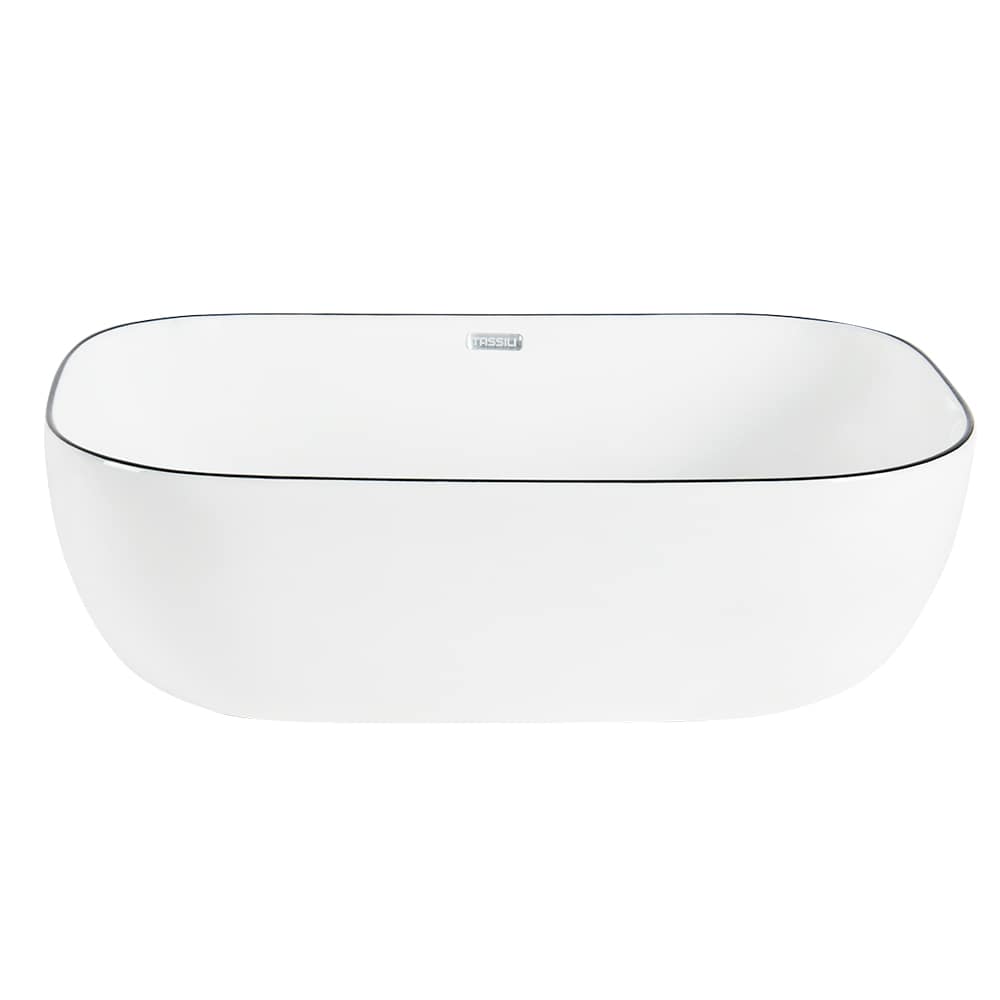 Vasque rectangulaire en porcelaine blanche Alba 18 5/16 po x 12 5/8 po TASSILI SUPRA