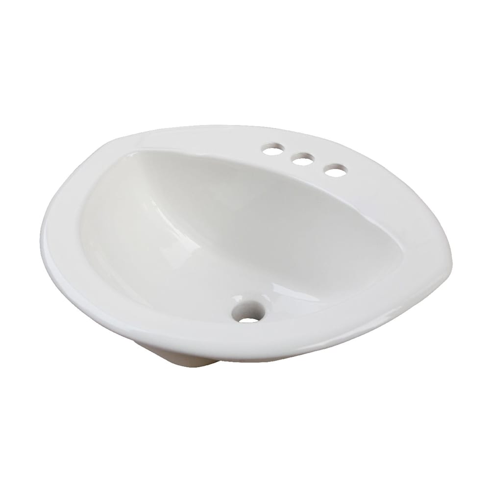 Corano Porcelain Oval Wash Basin White 20 3/4&nbsp;in. X 17&nbsp;in.