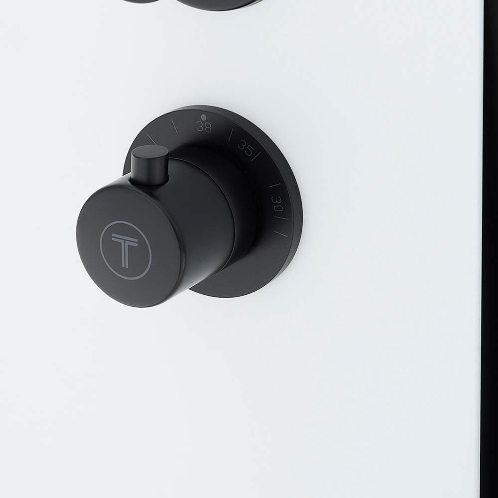 Colonne de douche thermostatique multifonction avec douchette Fortuna blanc TASSILI SUPRA