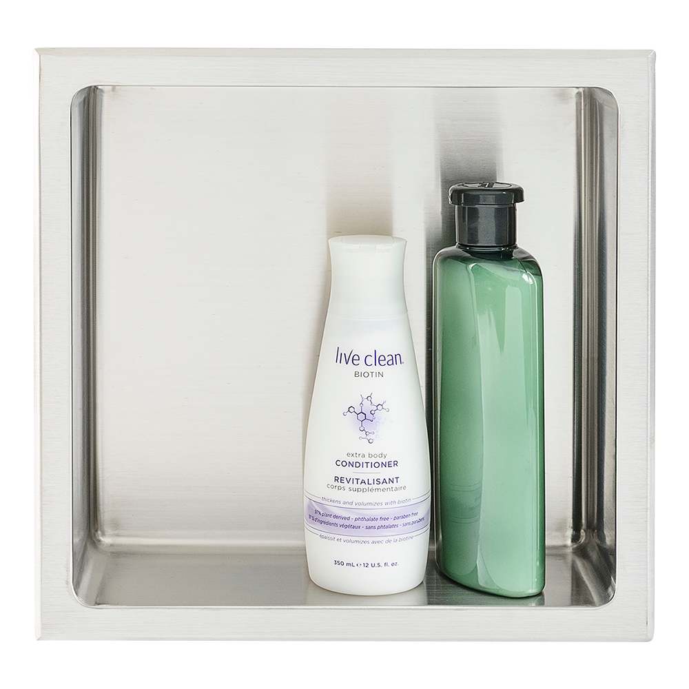 Niche de douche inox 12&nbsp;po&nbsp;x&nbsp;12&nbsp;po TASSILI SUPRA