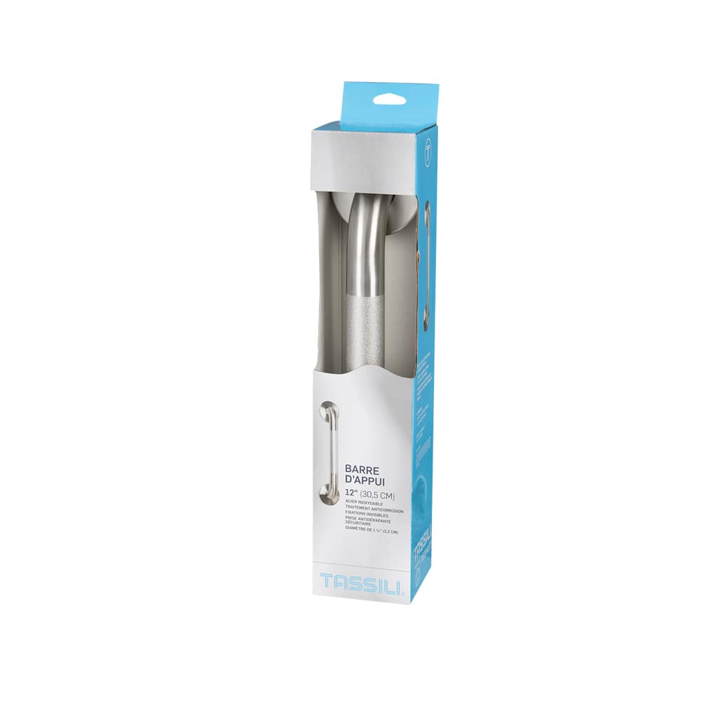 TASSILI Stainless Steel Bathroom Support Bar 12 in