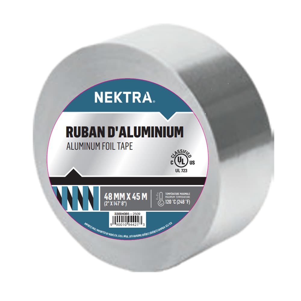 Ruban à conduits en aluminium 48&nbsp;mm&nbsp;x&nbsp;45&nbsp;m NEKTRA