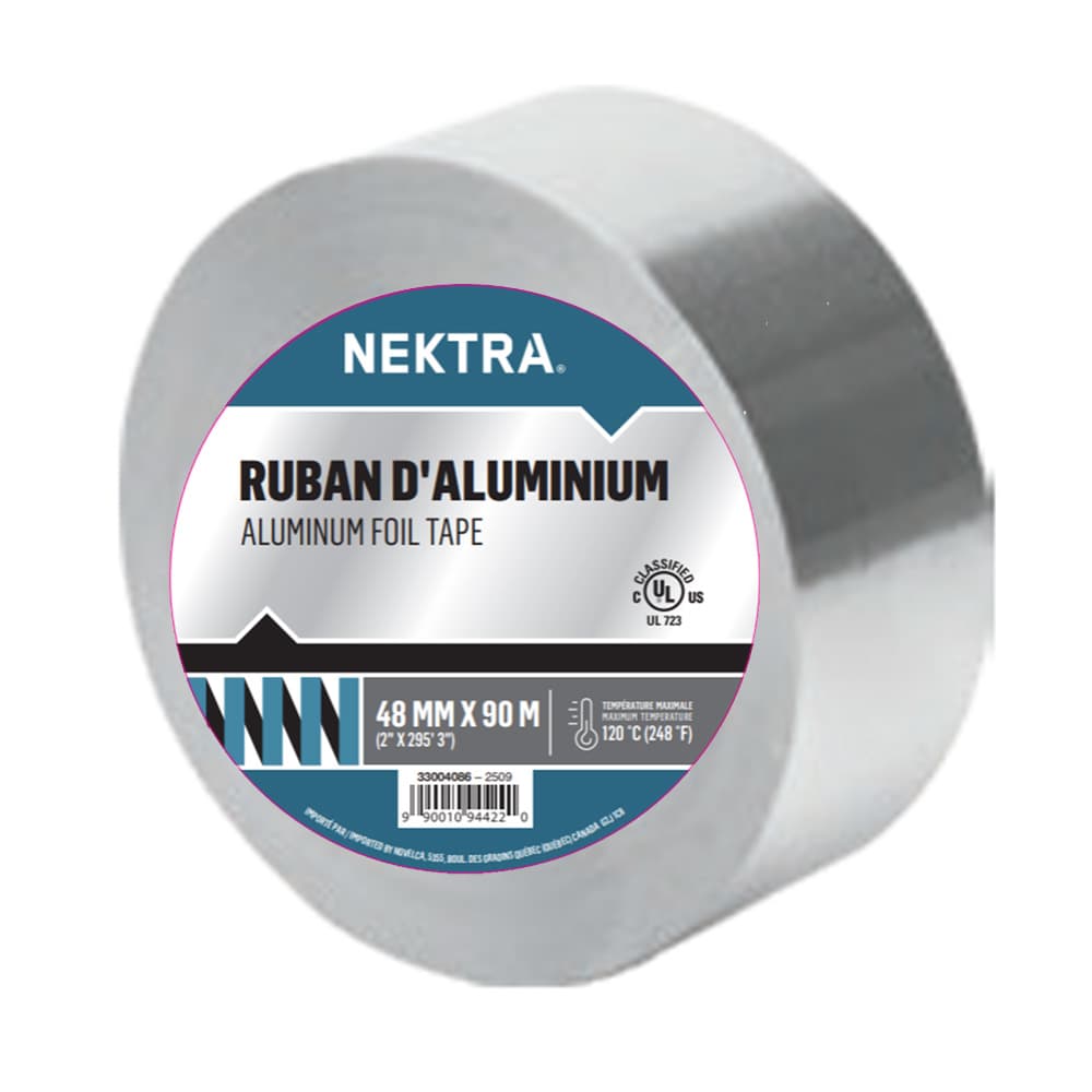 Ruban à conduits en aluminium 48&nbsp;mm&nbsp;x&nbsp;90&nbsp;m NEKTRA