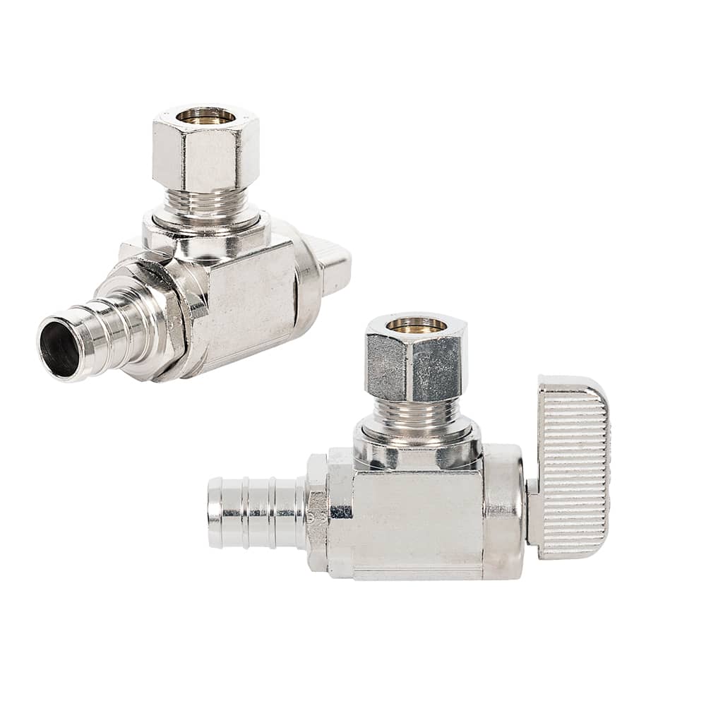 Robinets coudés PEX 1/2 po x 3/8 po compression Pqt/2 DAHL