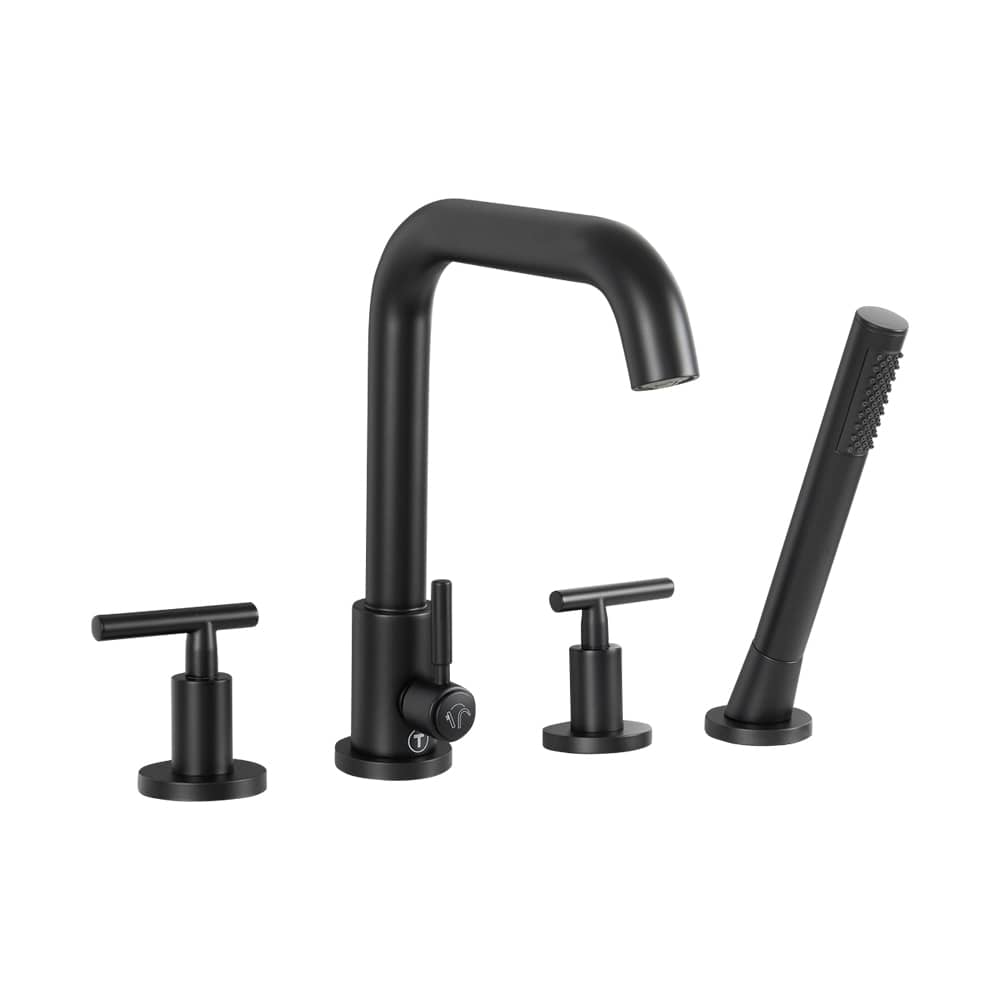 Robinet de baignoire avec douchette 2 poignées Guilio noir TASSILI SUPRA