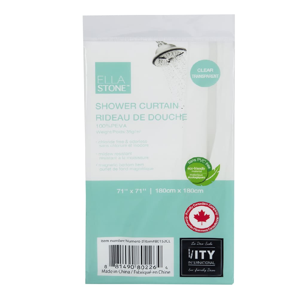 Clear Shower Curtain Liner 71 in x 71 in
