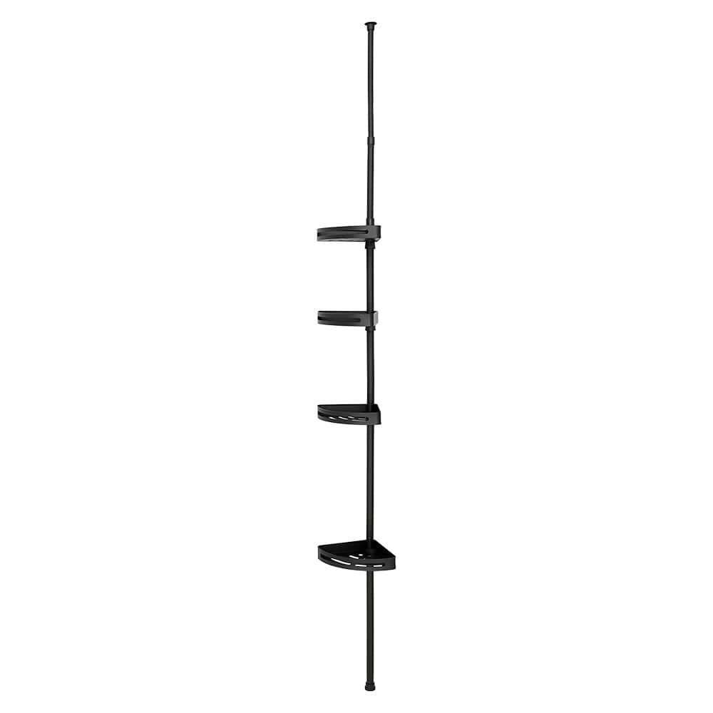Tour de rangement ajustable pour douche noir TASSILI