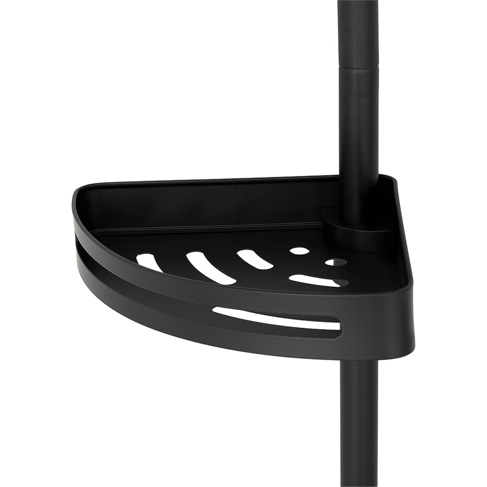 TASSILI Adjustable Shower Storage Tower Black