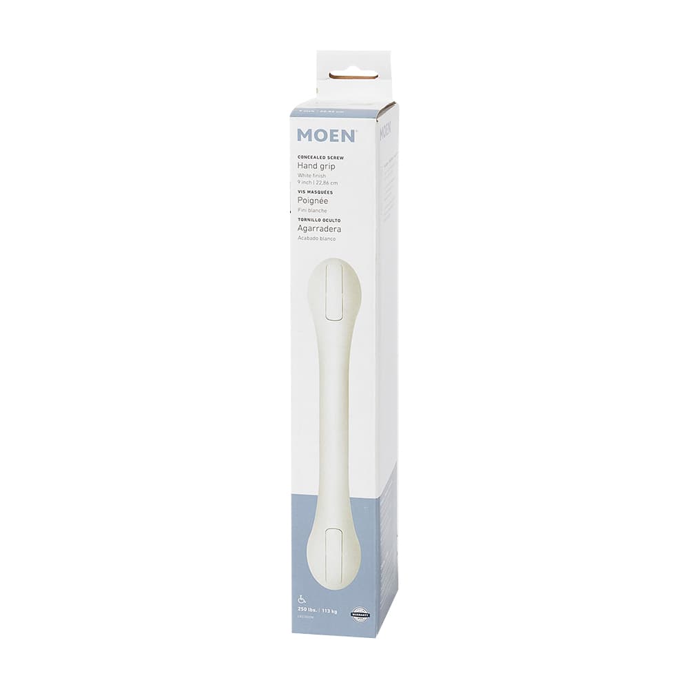 MOEN Bathroom Hand Grip 9 in White