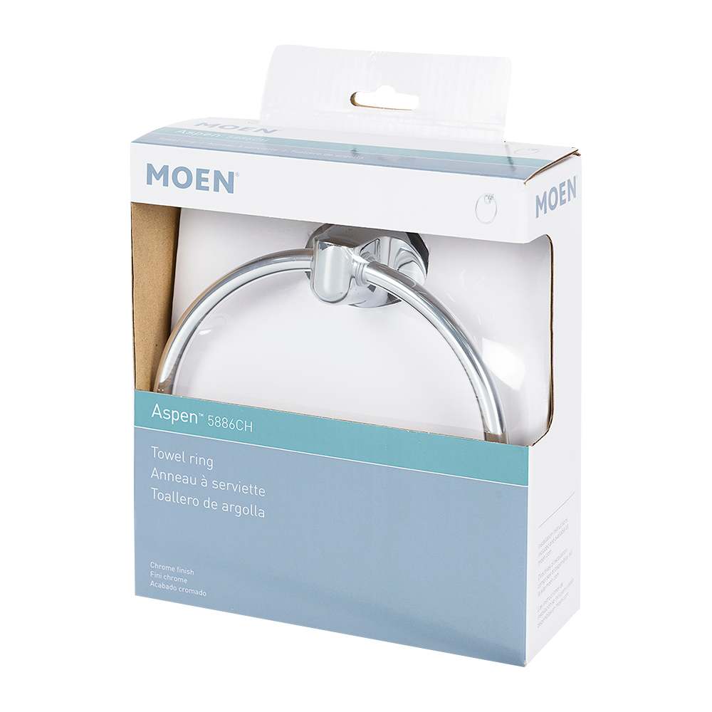 Anneau porte-serviettes Aspen chrome