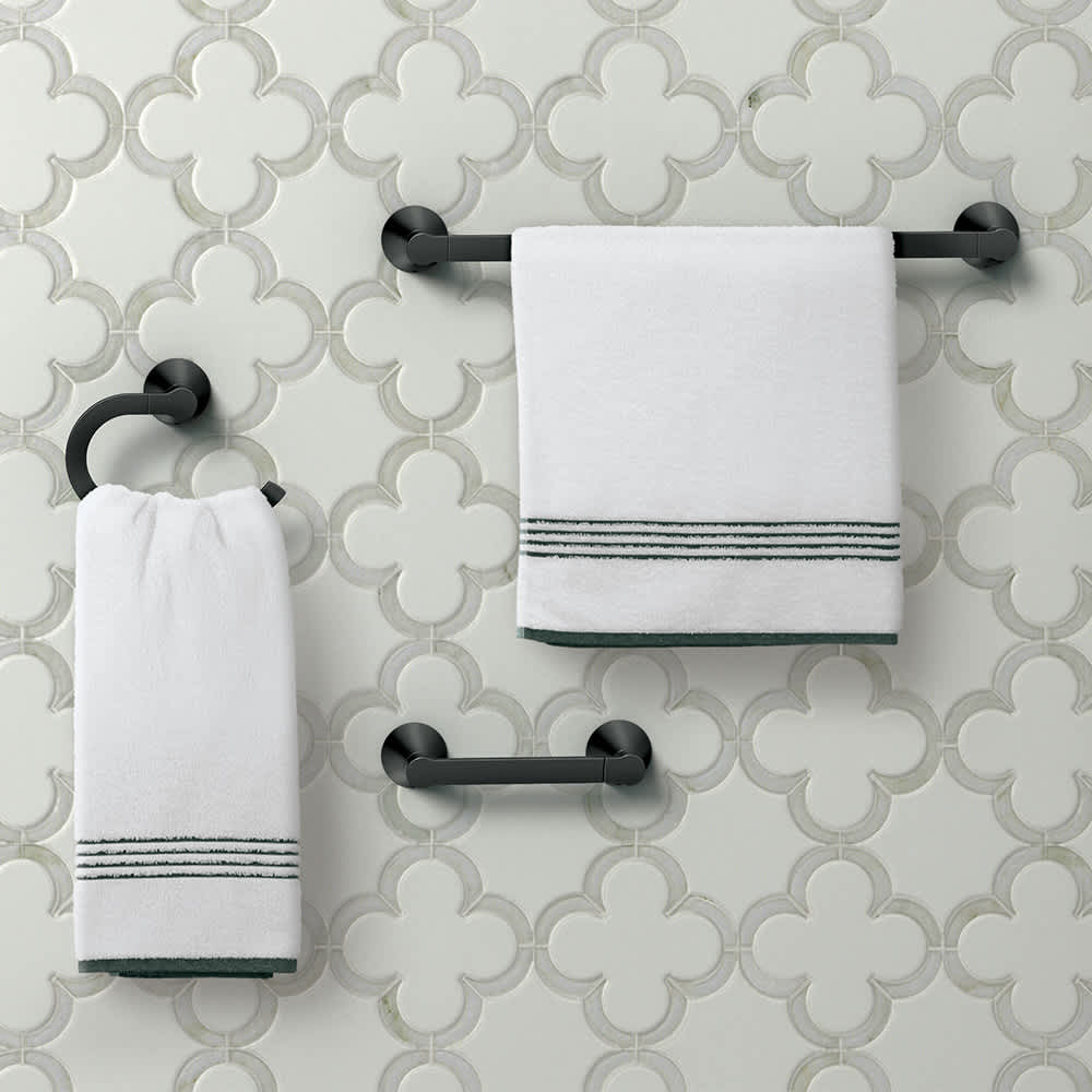 Mikah Bathroom Accessory Set/3 Matte Black