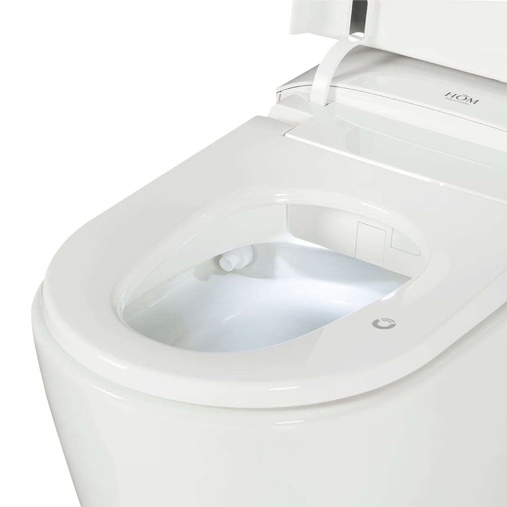 Toilette intelligente et bidet monobloc à double chasse 4&nbsp;L/6&nbsp;L blanc