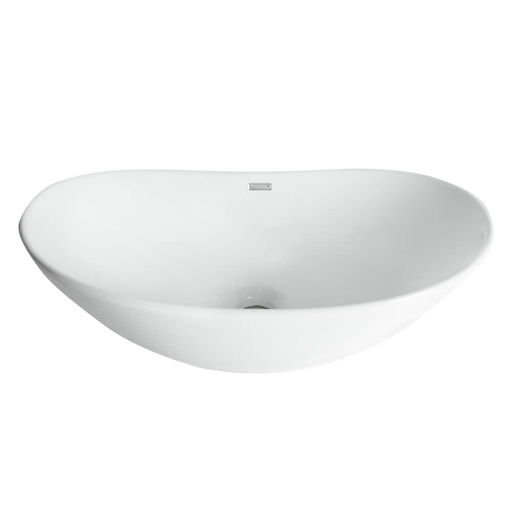 Vasque rectangulaire en porcelaine Lilou blanc 20 11/16&nbsp;po&nbsp;x&nbsp;13&nbsp;po TASSILI