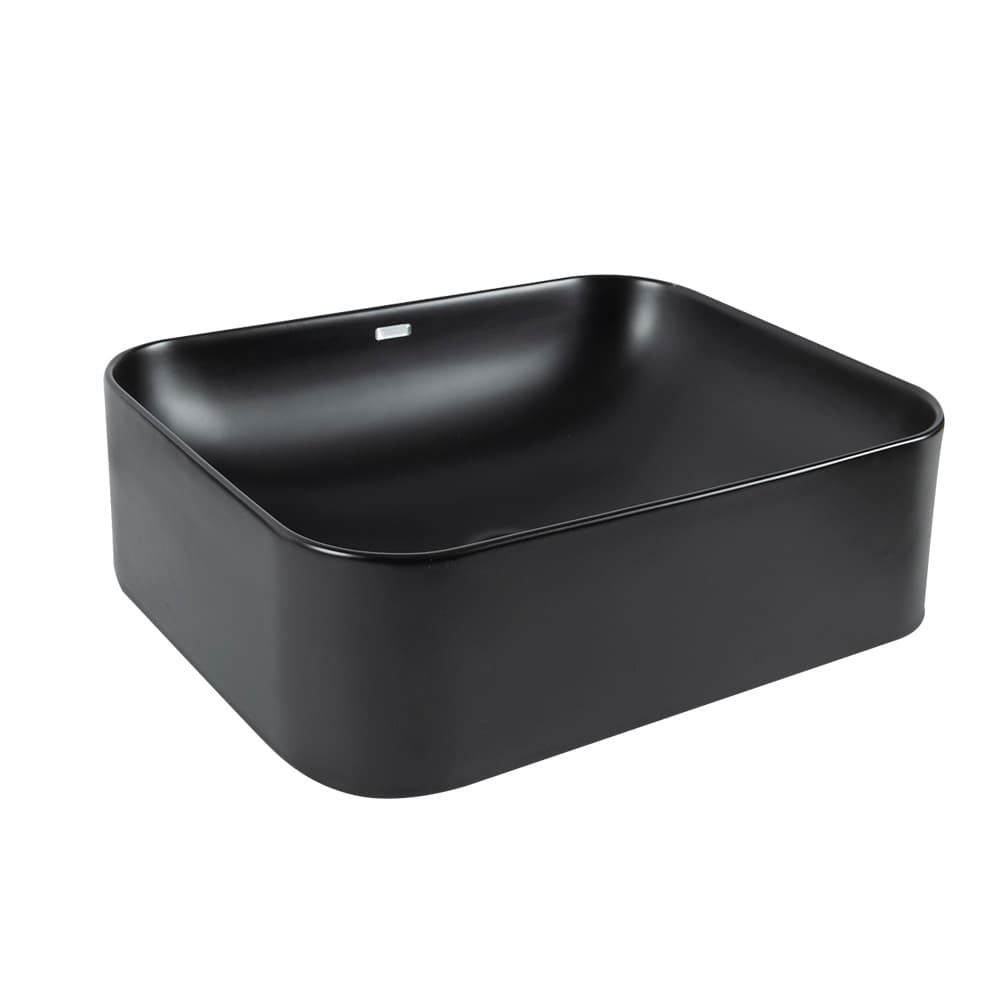 Vasque rectangulaire en porcelaine Louane noir 19 7/8&nbsp;po&nbsp;x&nbsp;14&nbsp;15/16 po TASSILI SUPRA