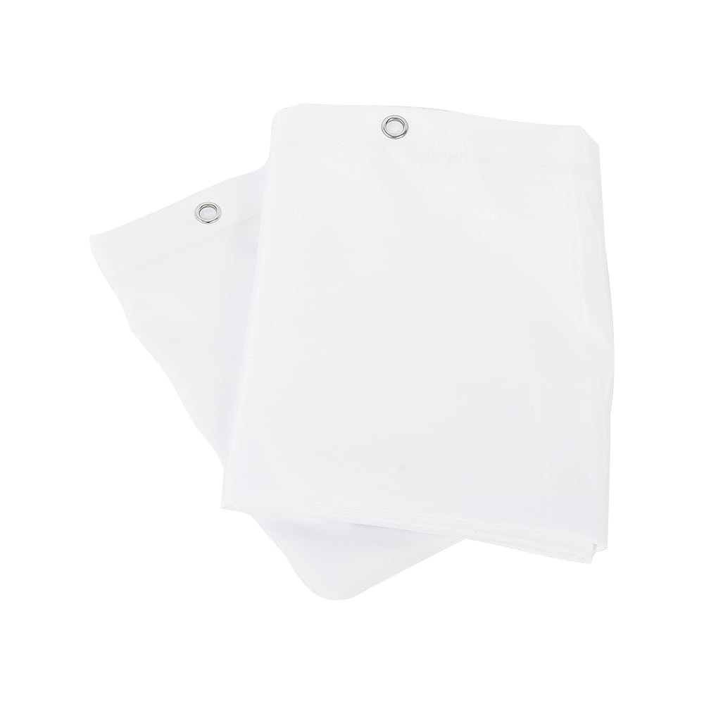 White Fabric Shower Curtain
