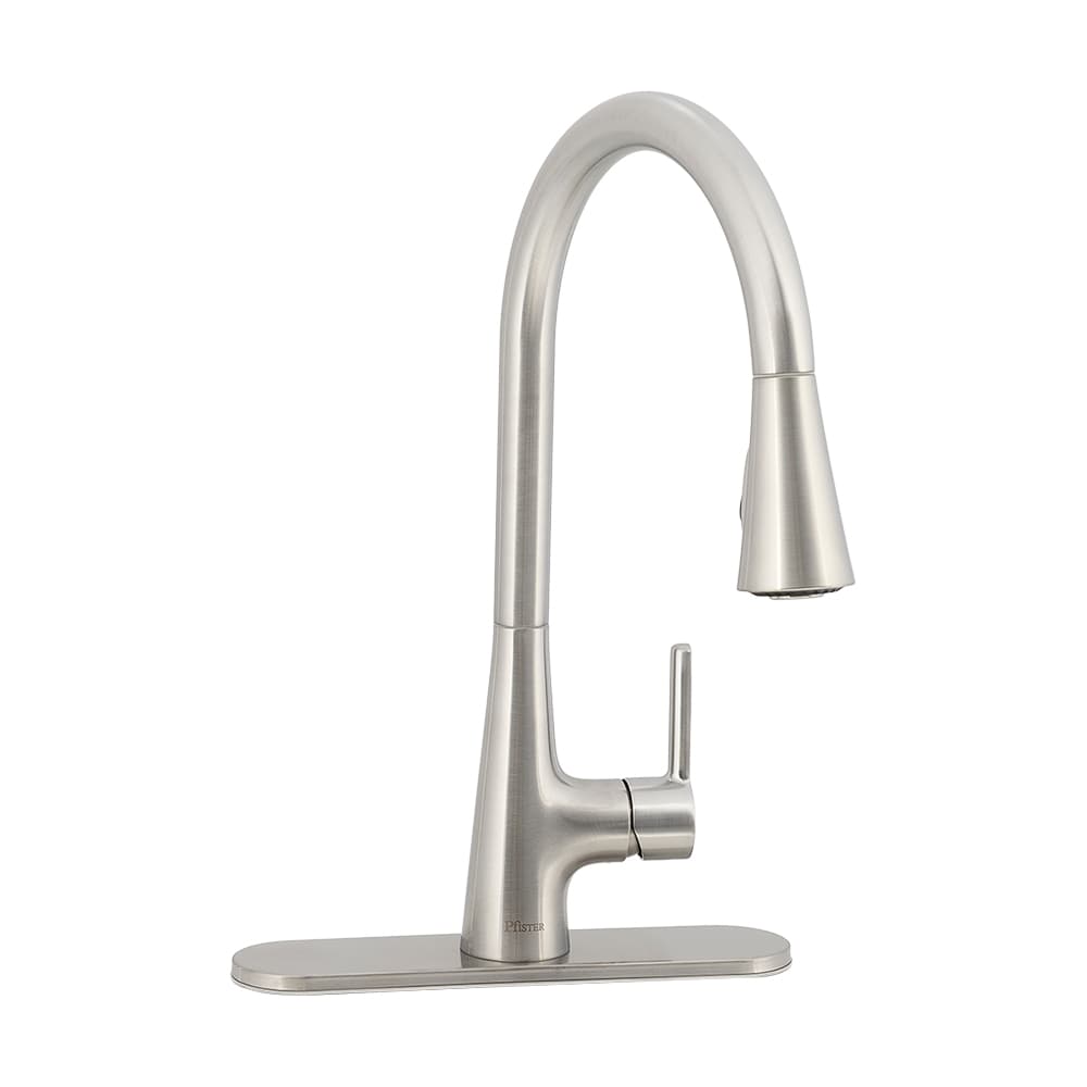 Robinet de cuisine à douchette rétractable 1 poignée Modern acier brossé PFISTER