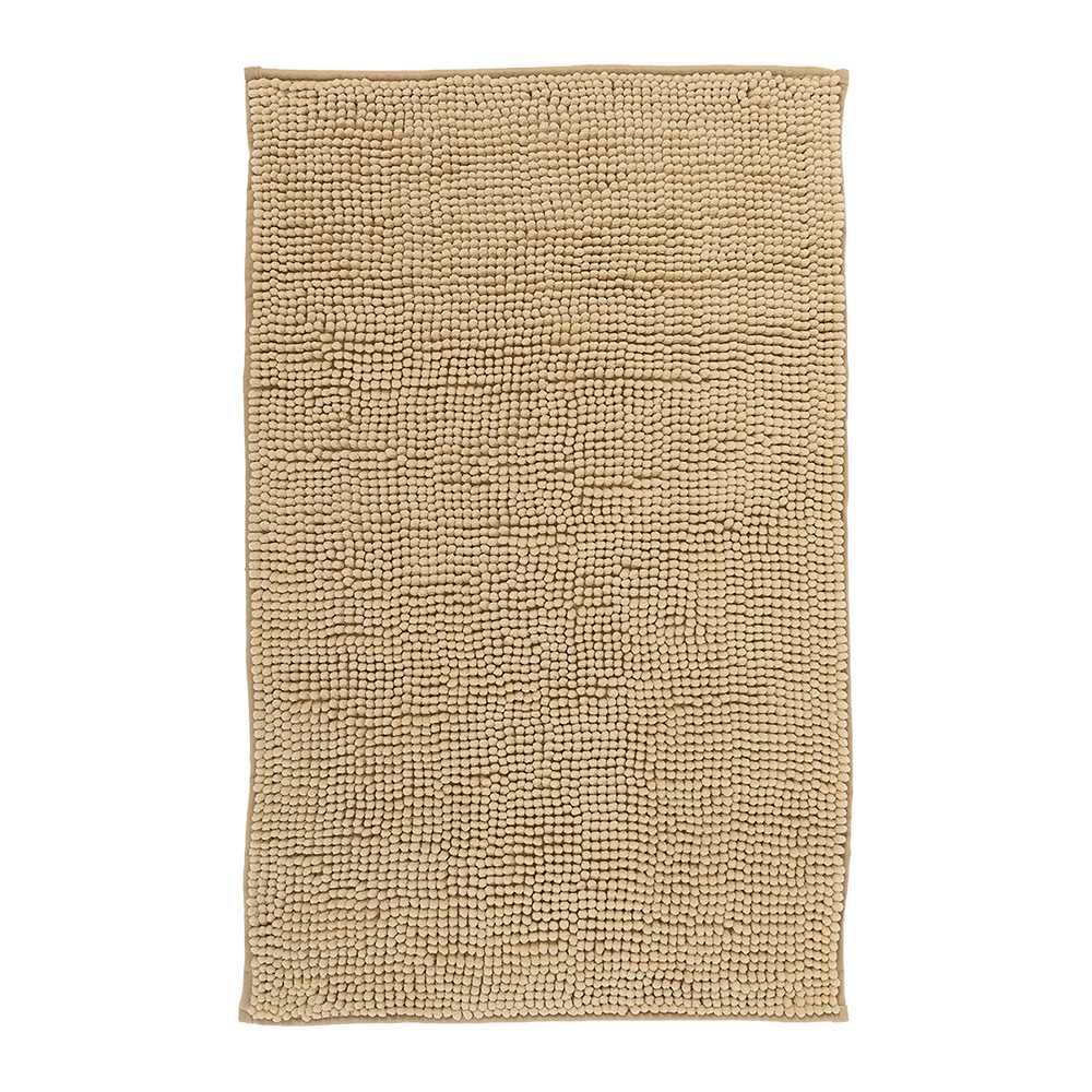 Tapis de bain en chenille beige 31 1/2 po x 19 5/8 po