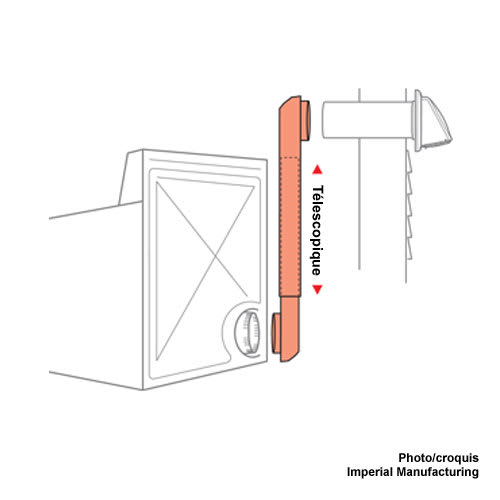 Tuyau de sécheuse télescopique 4 po