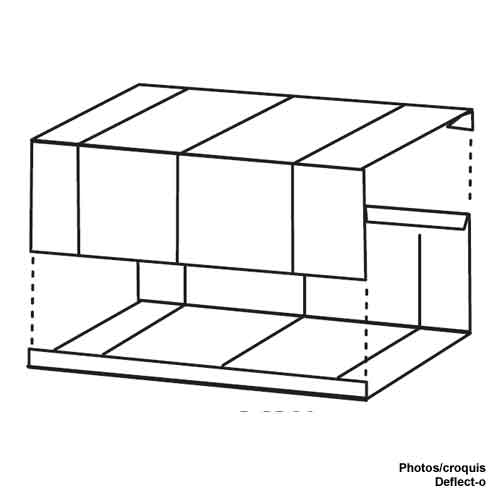 Demi-conduit galvanisé 3 1/4 po x 10&nbsp;po&nbsp;x&nbsp;24&nbsp;po