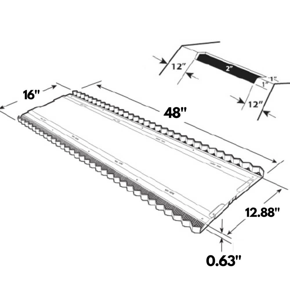 Évent de faîte métrique 48&nbsp;po