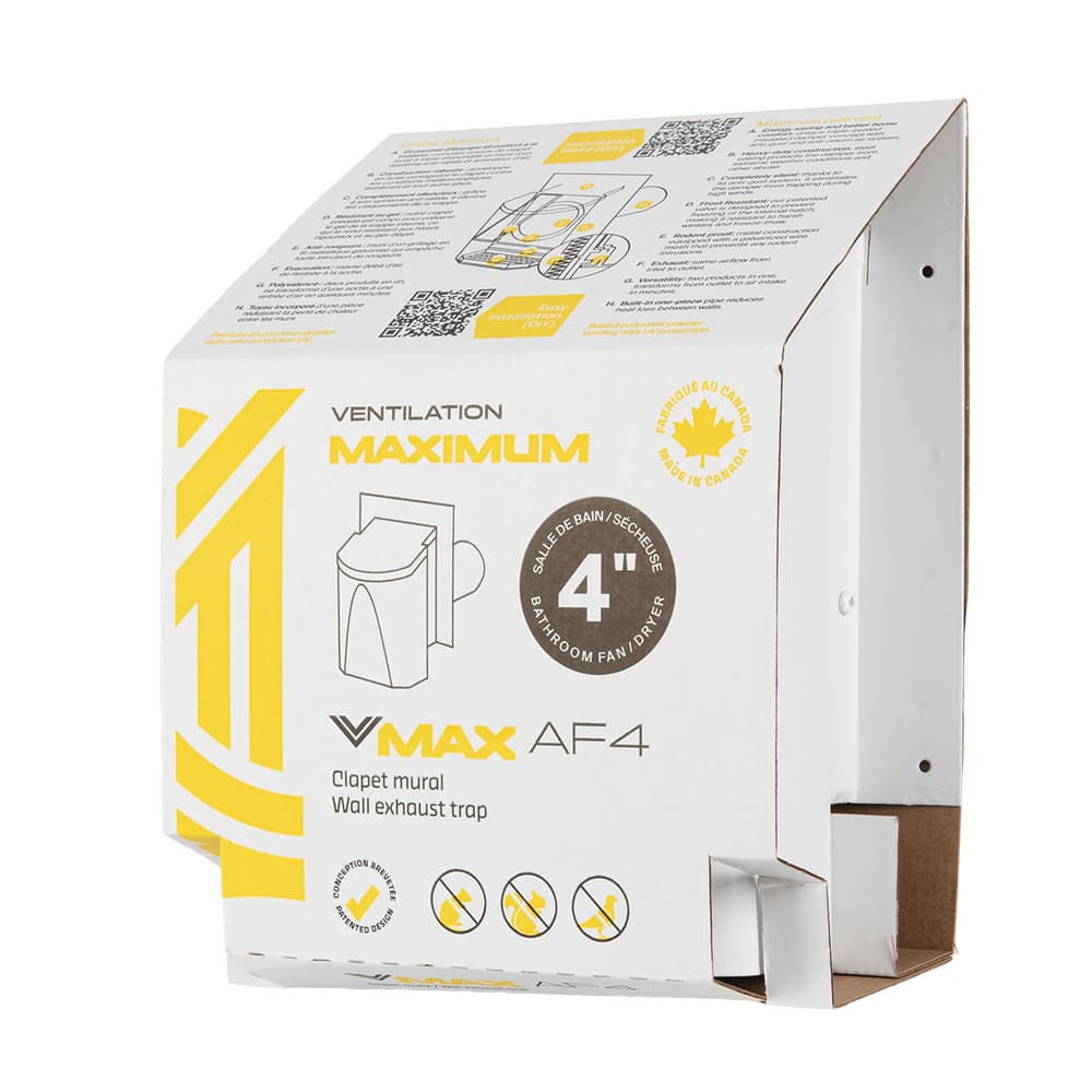 VENTILATION MAXIMUM 2-in-1 Wall Exhaust/Air Intake 4 in