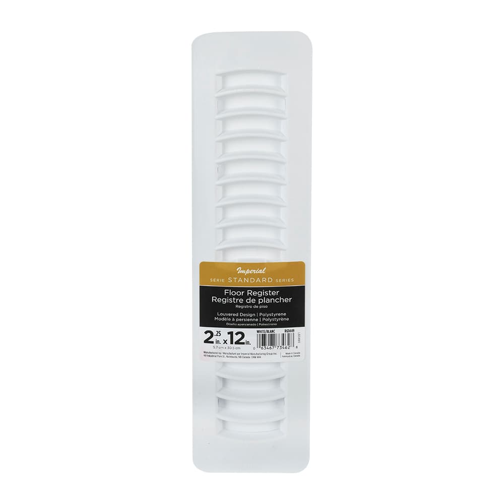 Registre de plancher 2 1/4 po x 12 po