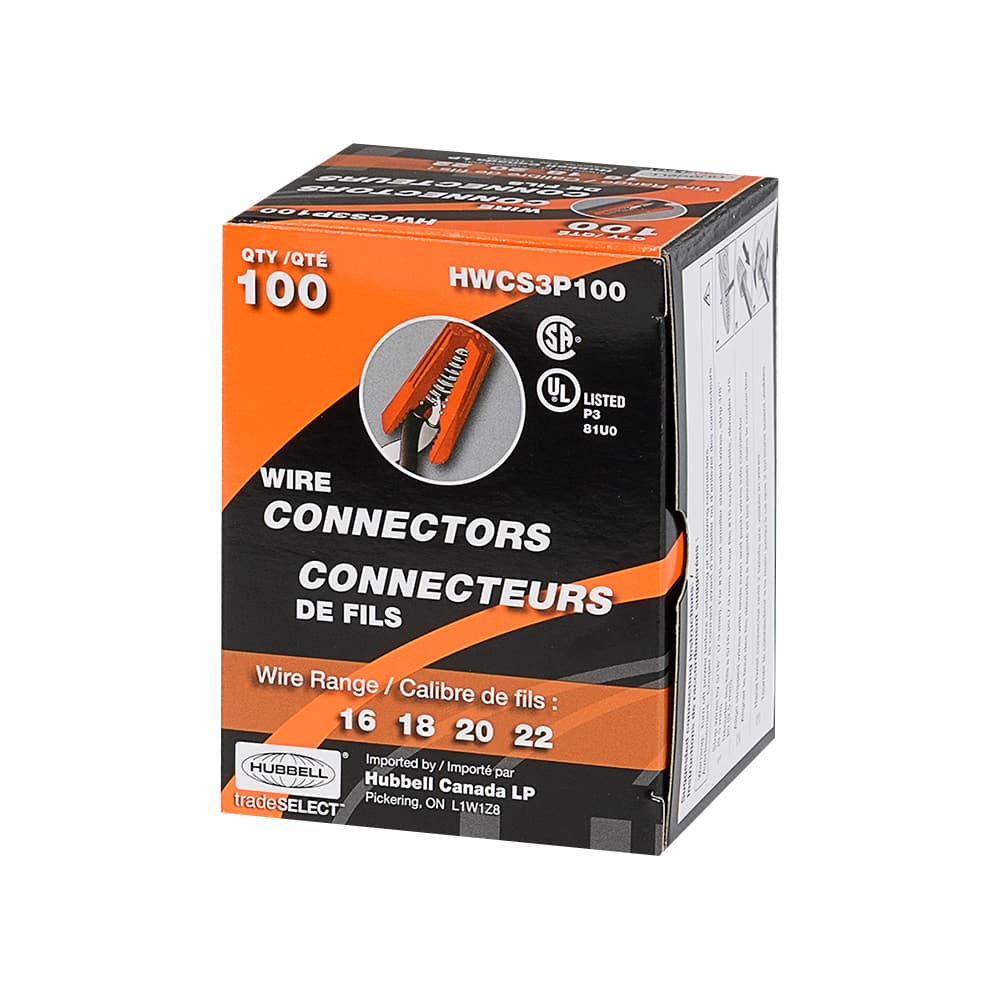 Connecteurs de fils orange Pqt/100