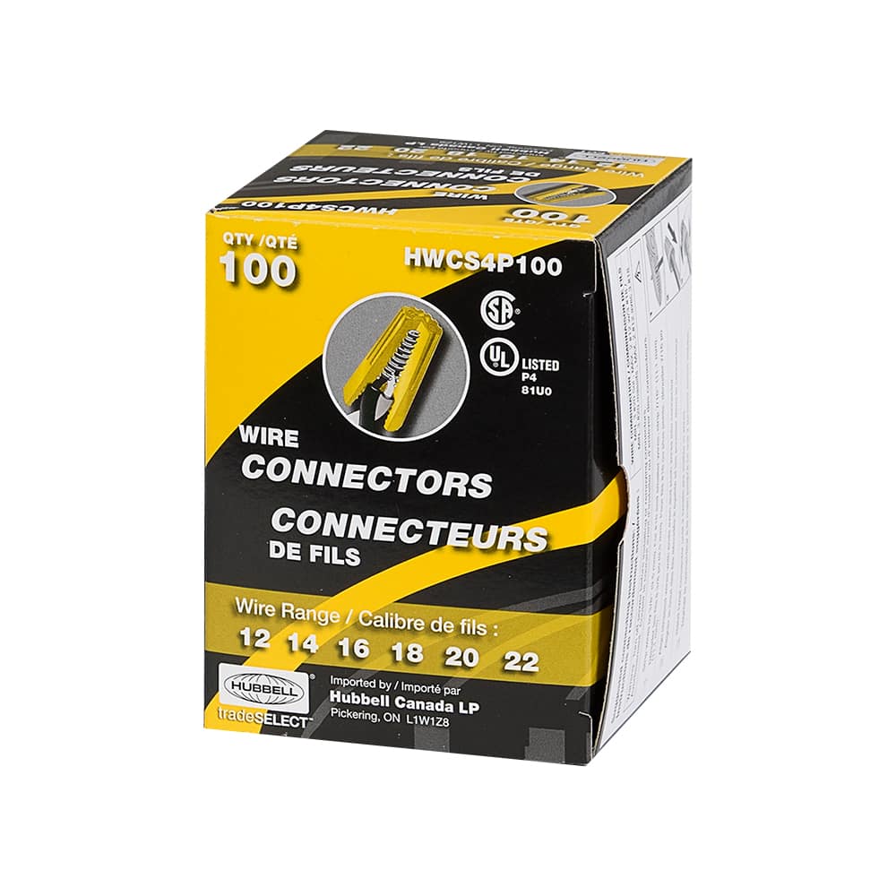 Connecteurs de fils jaune Pqt/100