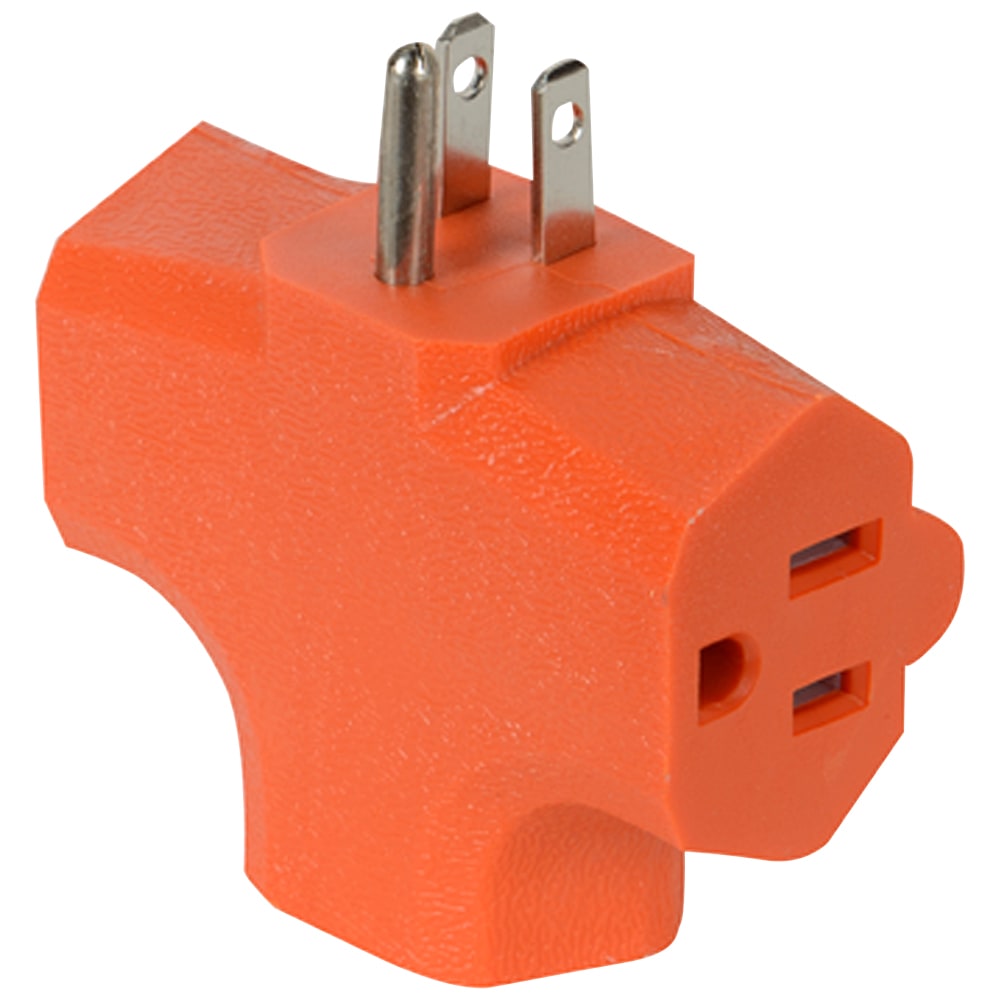 3-Outlet Wall Adapter Orange