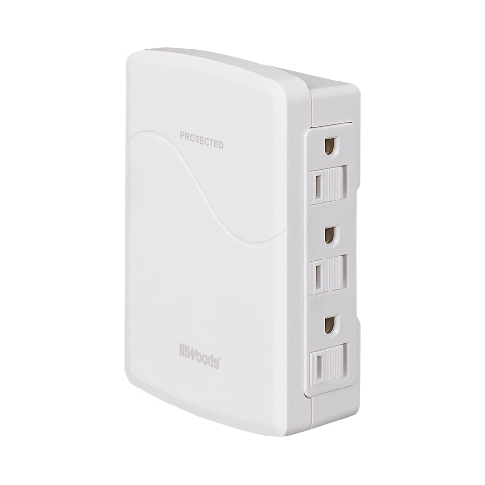 6-Outlet Wall Adapter White