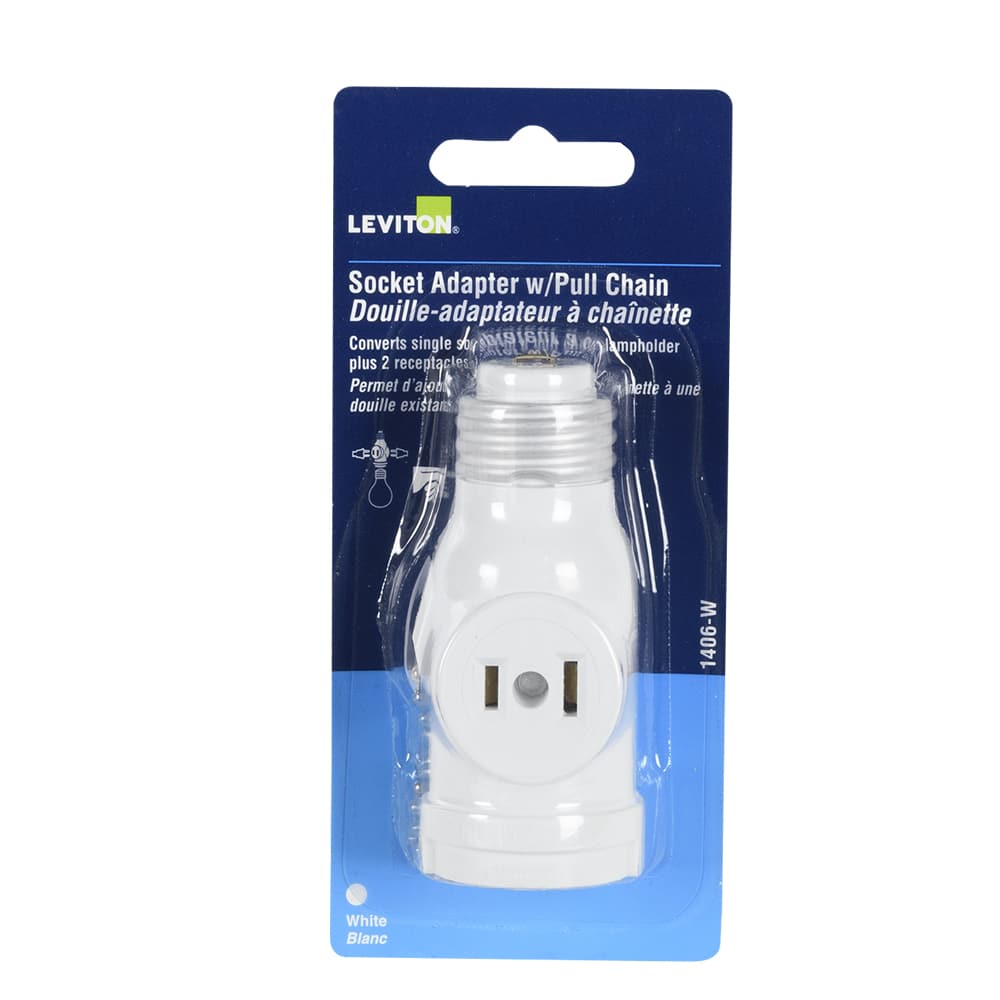 Douille d'ampoule à 2 prises avec interrupteur