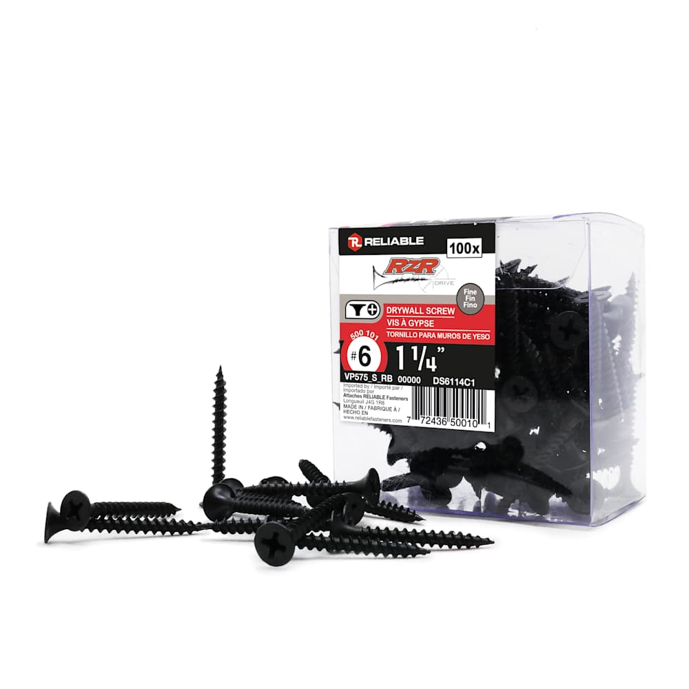 RELIABLE 1 1/4 in. n° 6 Drywall Screws Pkg/100
