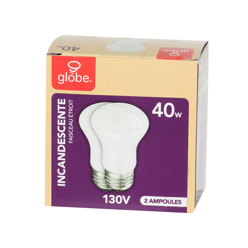 R16 Incandescent Reflector Light Bulbs 40 W Pkg/2