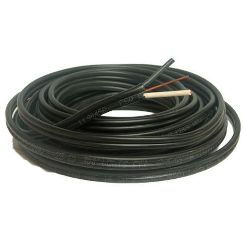 Fil électrique d'extérieur NMWU 14/2 noir 30&nbsp;m