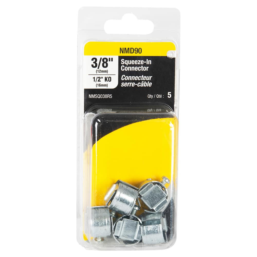 Connecteurs enfichables de boîte électrique 3/8&nbsp;po Pqt/5 HUBBELL