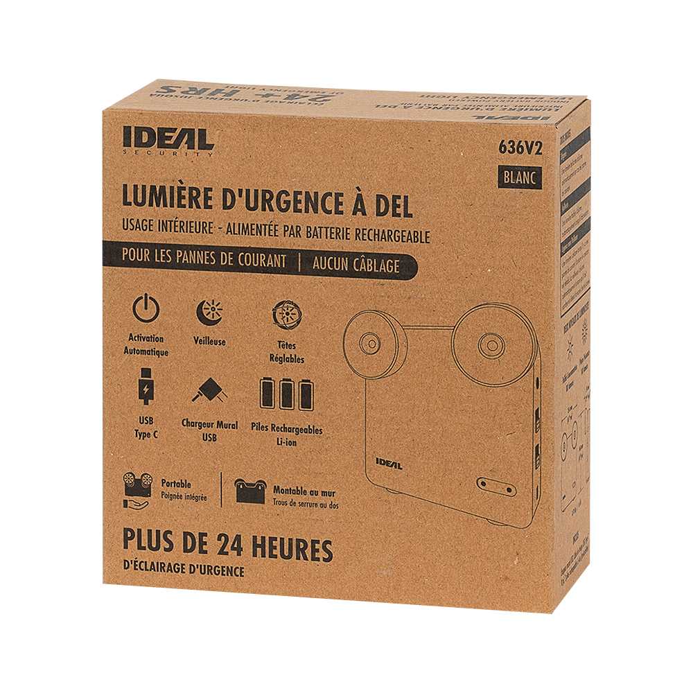 Luminaire d'éclairage d'urgence DEL