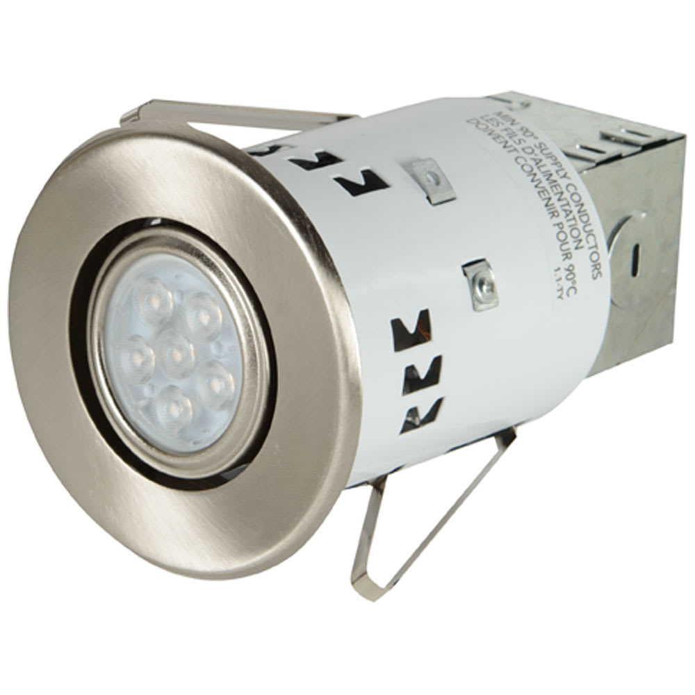 Encastré DEL nickel brossé 3 po