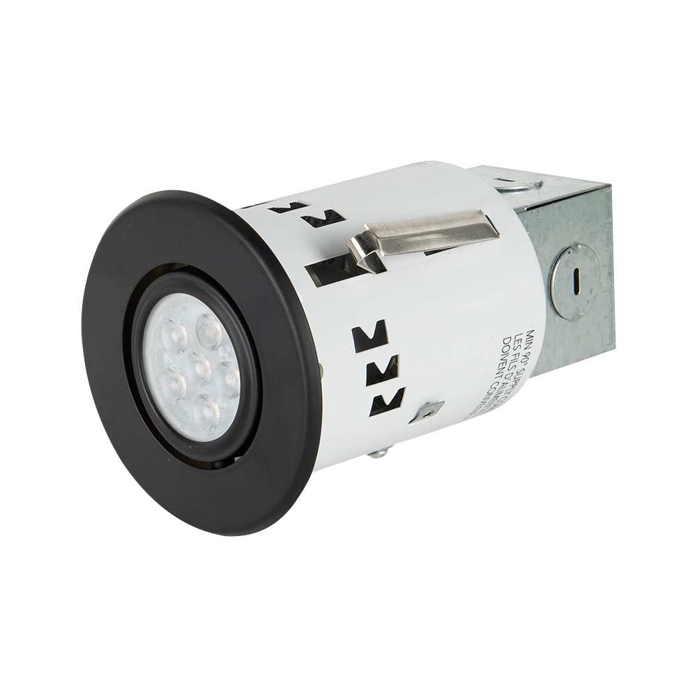 Encastré DEL noir 3 po