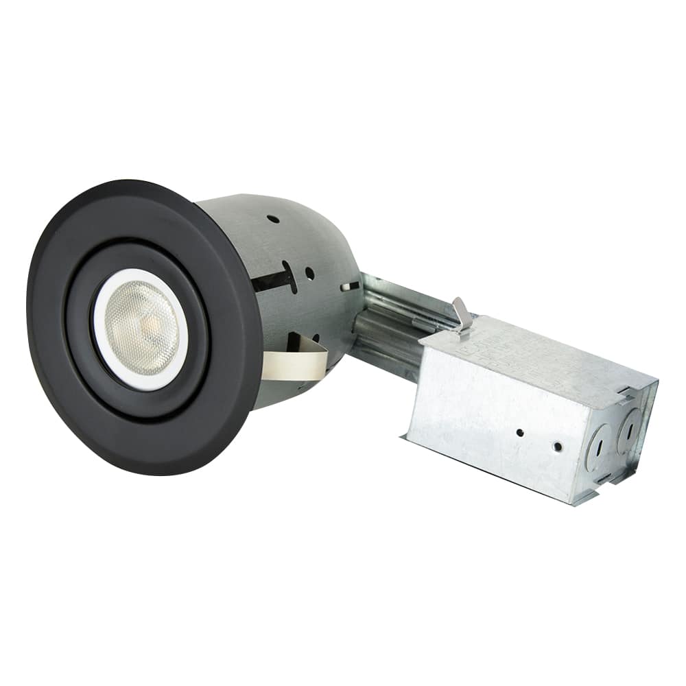 Encastré DEL noir 4 po