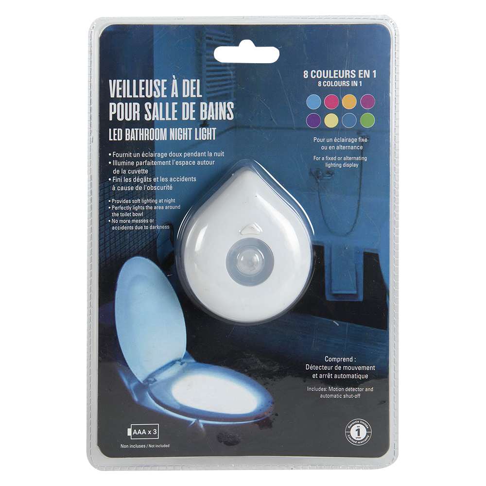 Veilleuse à DEL pour salle de bains