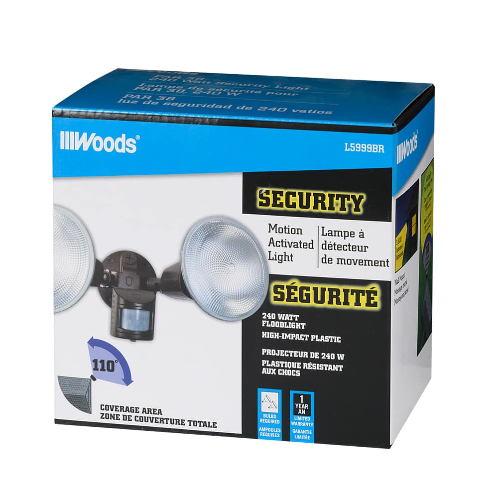 Lampe à détecteur de mouvement bronze